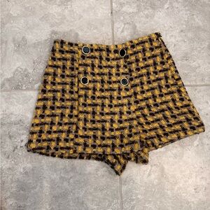 Zara High Waist Tweed Skort